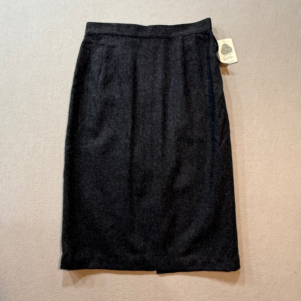 Vintage NWT Radcliffe Wool Dark Academia Straight Pencil Lined Skirt Women 14‎